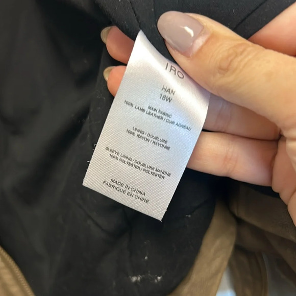 Iro Han brown leather moto jacket - Picture 6 of 8